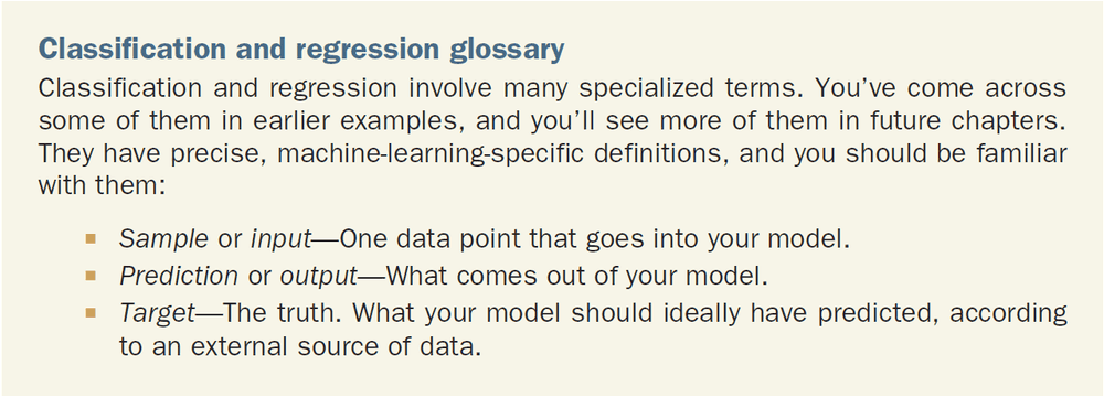 Classification and regression glossary 1