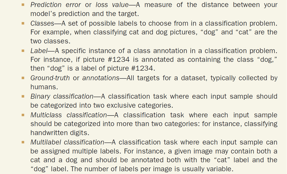 Classification and regression glossary 2